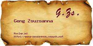 Geng Zsuzsanna névjegykártya