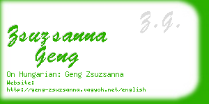 zsuzsanna geng business card